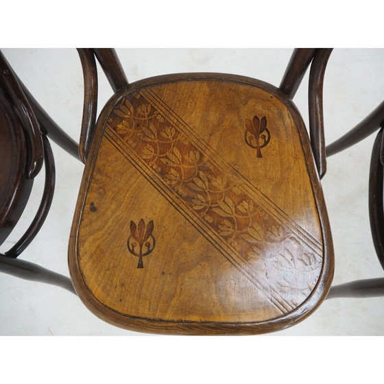 Image 1 of Satz von 4 Vintage-Esszimmerstühlen von Thonet, 1920er Jahre