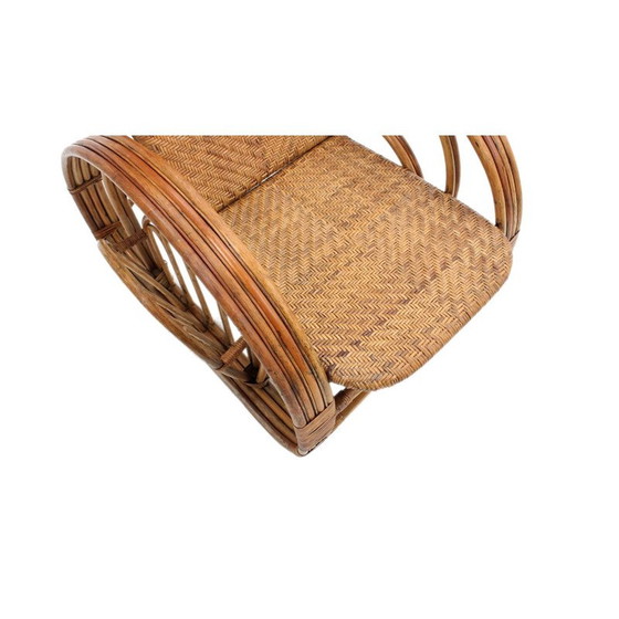Image 1 of Vintage Rattan Sessel Italien 1950er Jahre