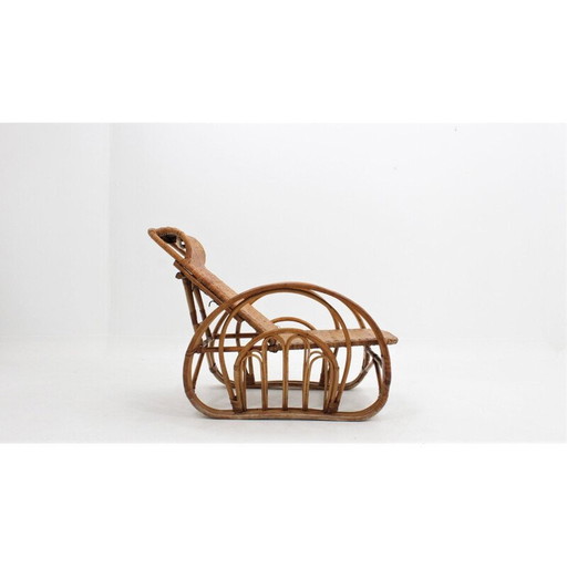 Vintage Rattan Sessel Italien 1950er Jahre