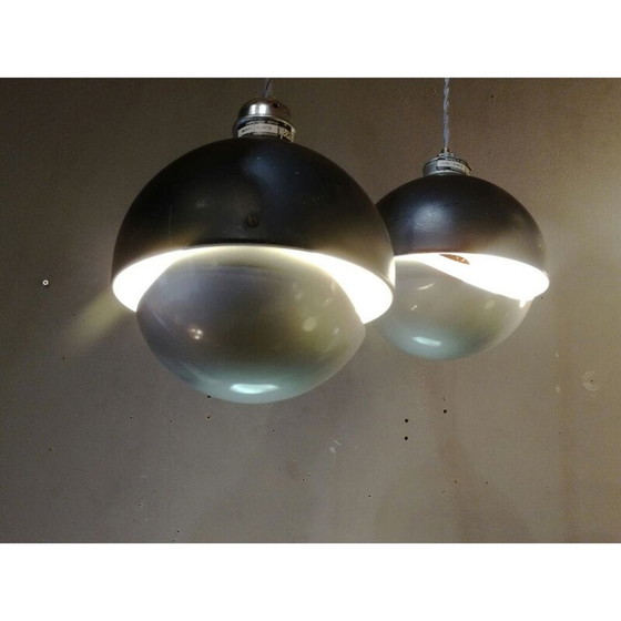 Image 1 of Set aus 2 vintage pendelleuchten aus aluminium von Raak
