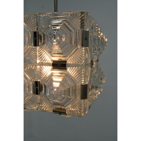 Image 1 of Hängeleuchte aus Glas von Kamenicky Senov, 1960