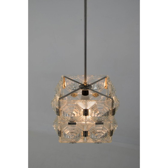 Image 1 of Hängeleuchte aus Glas von Kamenicky Senov, 1960