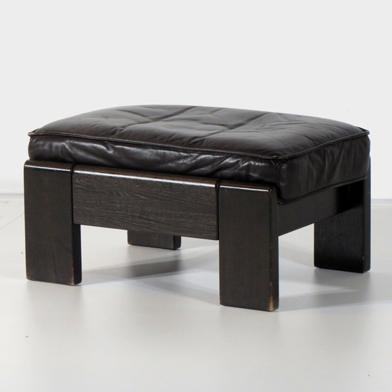 Image 1 of Vintage Leolux Fußhocker Ottomane in Leder