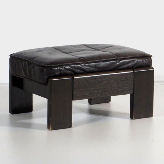 Image 1 of Vintage Leolux Fußhocker Ottomane in Leder