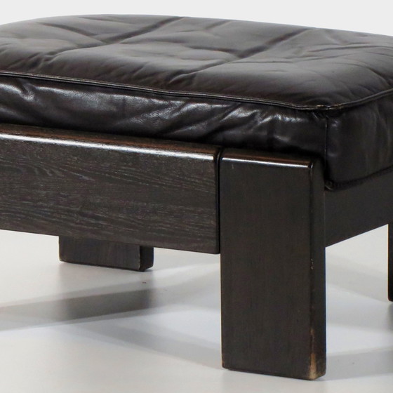 Image 1 of Vintage Leolux Fußhocker Ottomane in Leder