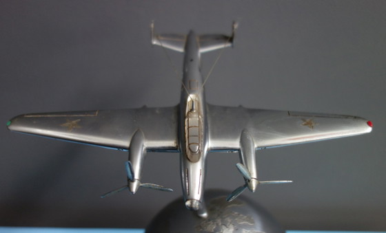 Image 1 of Metall Krieg Flugzeuge Propagada Display Artikel Ussr 1940 /1950