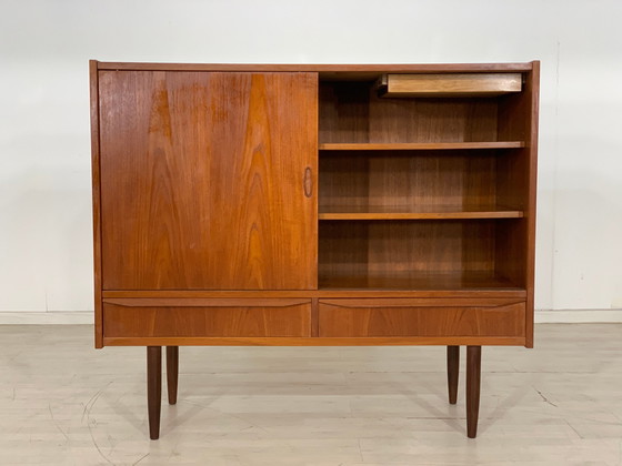 Image 1 of Danish teak highboard schrank kommode vintage