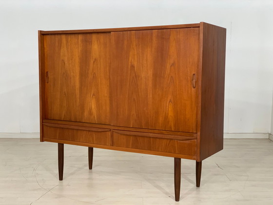 Image 1 of Danish teak highboard schrank kommode vintage