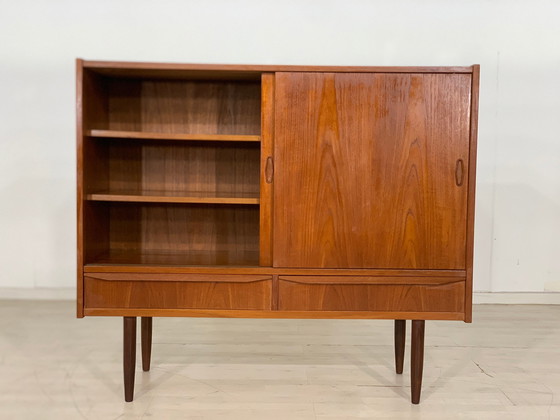 Image 1 of Danish teak highboard schrank kommode vintage