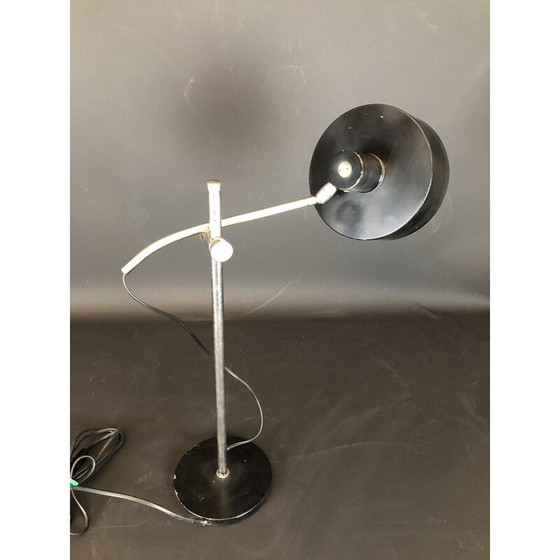 Image 1 of Vintage Tischlampe aus Metall und vernickeltem Messing, Italien 1950