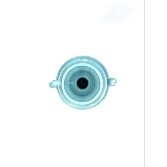 Image 1 of Vintage-Vase mit blauen Teetassen, Italien 1980