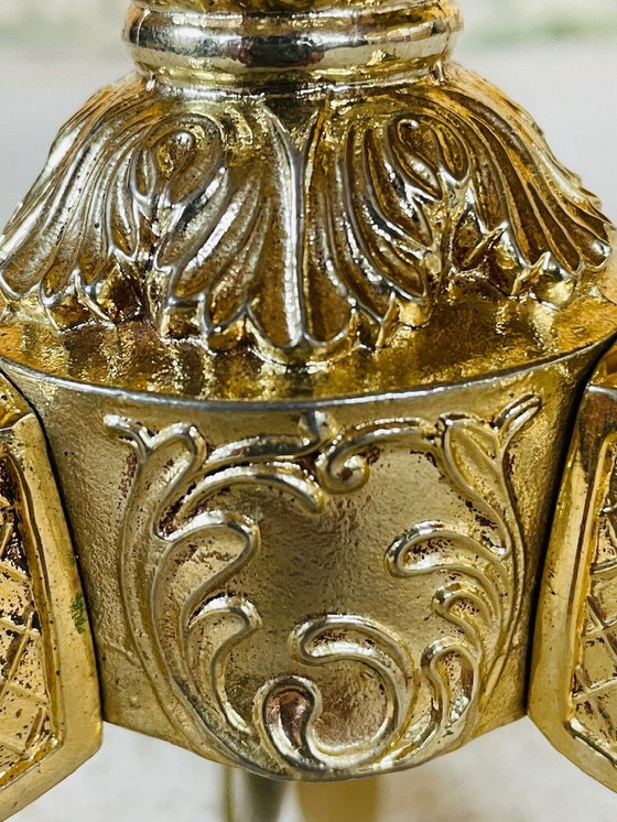 Image 1 of Vintage, Stehlampe mit vergoldetem Messingdekor, 1960S