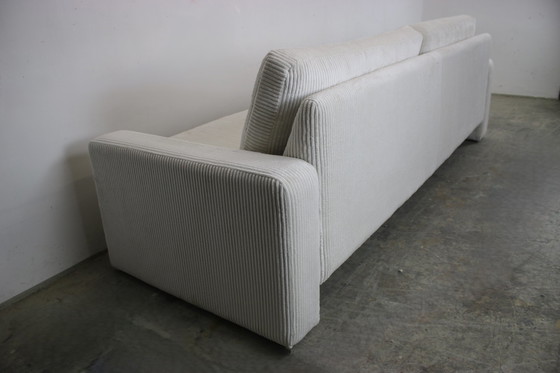 Image 1 of Cor Conseta Couch Viersitzer Cordstoff Weiß Sofa& Hocker Neubezug
