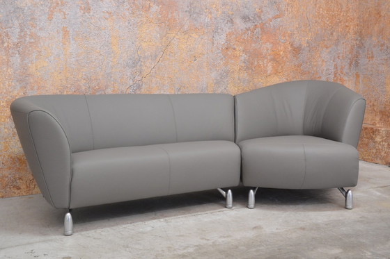 Image 1 of Refurbished Leder Leolux Pupilla Design Ecksofa