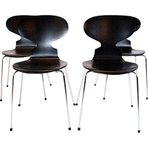 Posten von 4 vintage Stühlen Modell 3101 von Arne Jacobsen von Fritz Hansen 2006