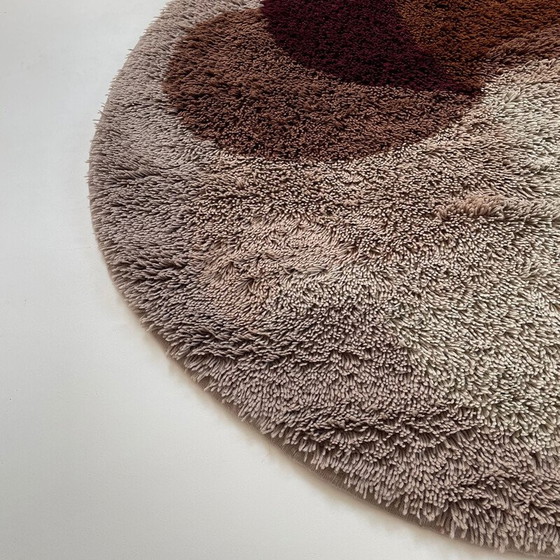 Image 1 of Psychedelischer mehrfarbiger Polyacryl-Wollteppich von Desso, Niederlande 1970er Jahre