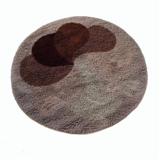 Image 1 of Psychedelischer mehrfarbiger Polyacryl-Wollteppich von Desso, Niederlande 1970er Jahre