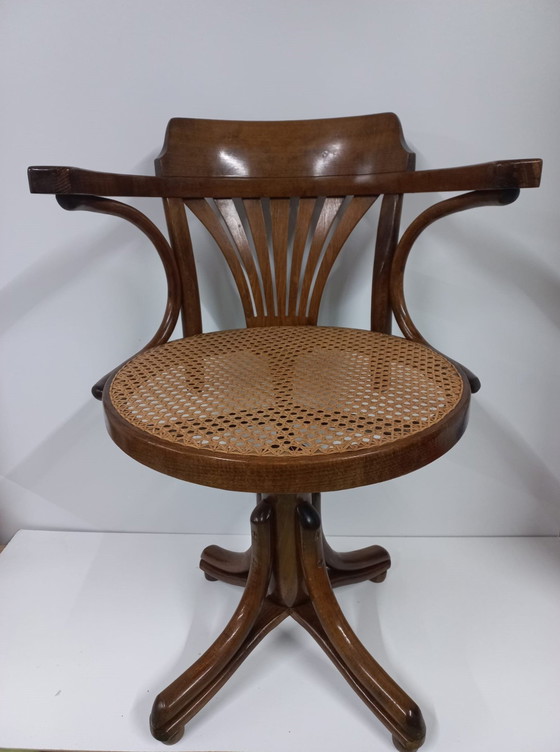 Image 1 of Gurtband Bürostuhl Thonet Stil Bugholz/verstellbare Höhe