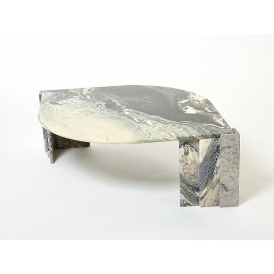 Image 1 of Couchtisch aus sizilianischem Marmor, Frankreich 1970er Jahre