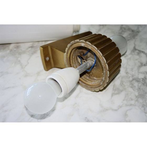 Image 1 of Klassische Wandlampe aus Glas und Metall, 1960