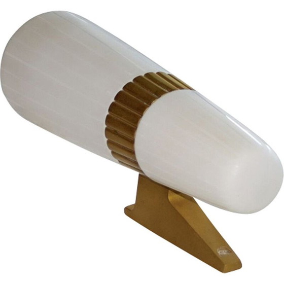 Image 1 of Klassische Wandlampe aus Glas und Metall, 1960