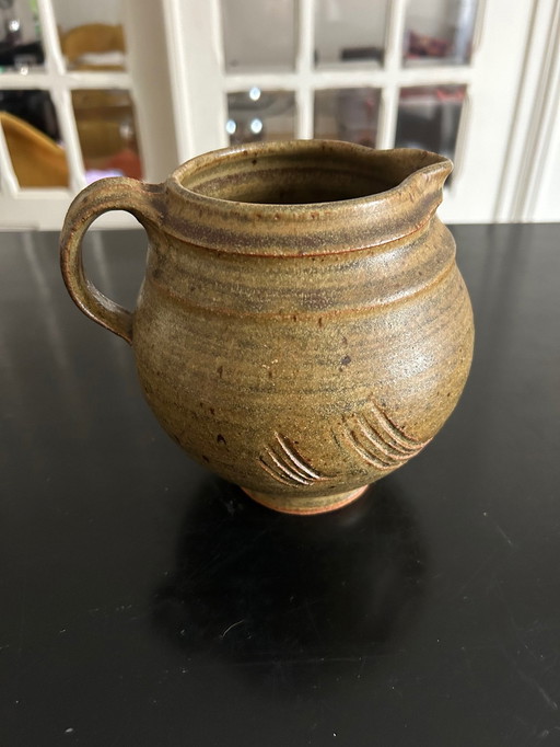Krug Aus Sandstein Signiert Jg