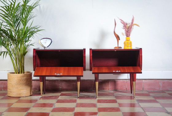 Image 1 of 2x Nachttisch aus der Mid century