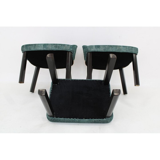 Image 1 of Paar alte Stühle mit Hocker, Italien 1940