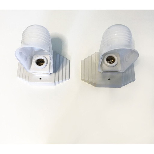 Wandlampe aus Opal und Porzellan von Roca Spain