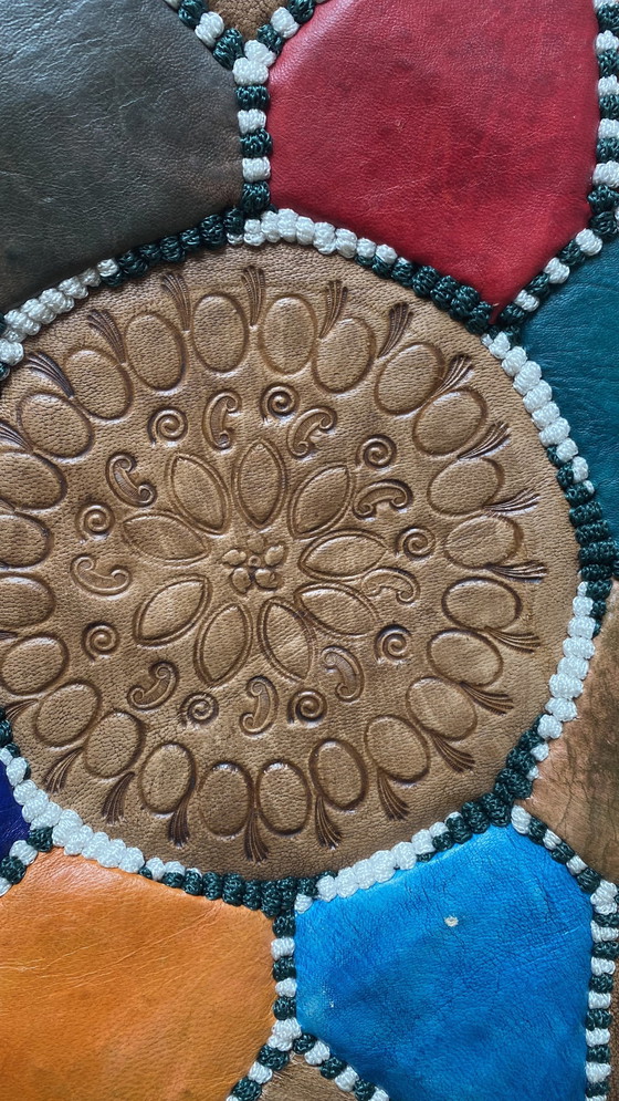 Image 1 of ✨ Authentische Berber Poufs - Handgefertigt aus echtem Schafsleder aus Fez, Marokko ✨