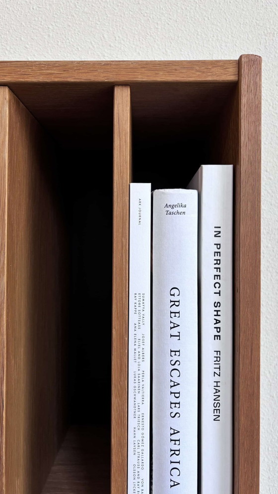 Image 1 of Vintage Bücherregal Eiche Grau Rückwand