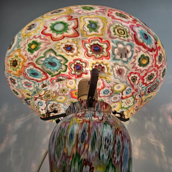 Image 1 of Fratelli Toso "Millefiore" Tischlampe aus Muranoglas, Italien 1950'S