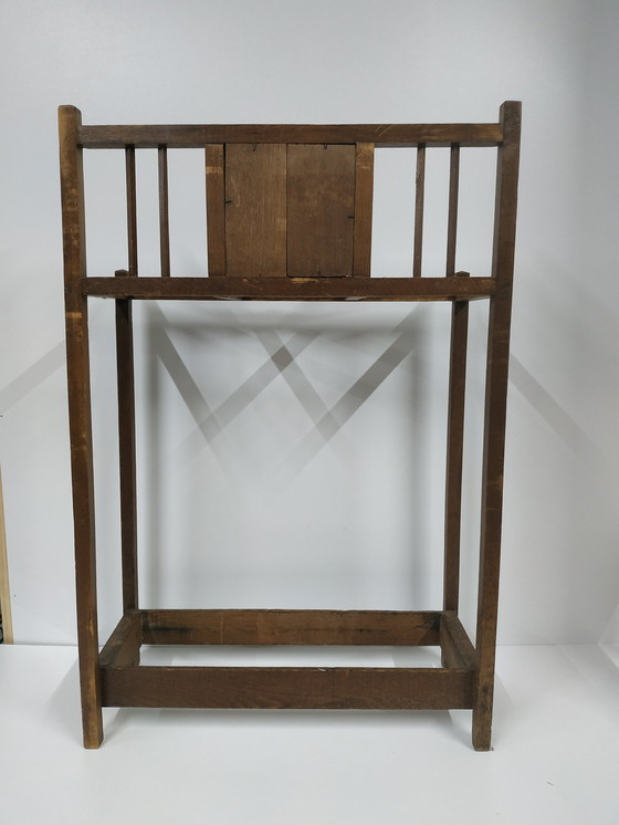 Image 1 of Antiker (Jugendstil) Schirmständer (Handtuchhalter) aus Holz