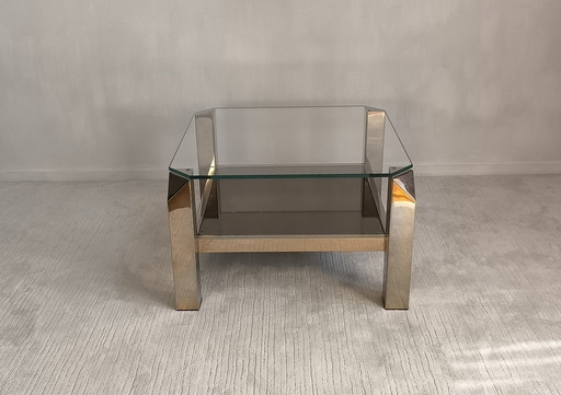 Sehr Schöner Design Couchtisch Belgochrome 1970'S Vergoldet 23Ct