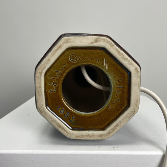 Image 1 of Große Keramik-Tischlampe 1033 von Søholm Dänemark Stentoj 1960
