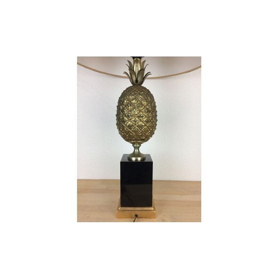 Image 1 of Goldfarbene Ananaslampe von Le Dauphin, 1970er Jahre