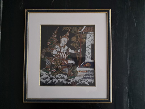 Indonesische Kunst auf Stoff Batik