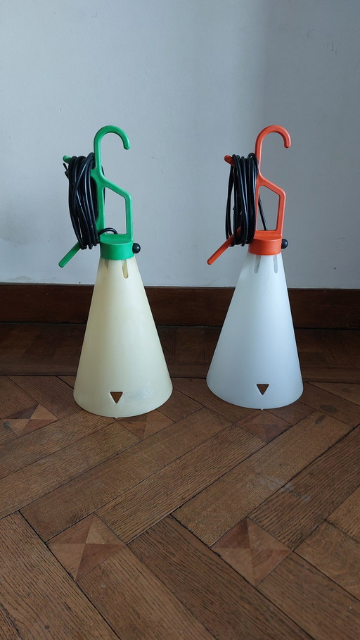 Flos Lampe Mayday Orange und Grün
