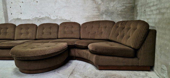 Image 1 of Modulares 70er-Jahre-Sofa aus Rippenstoff