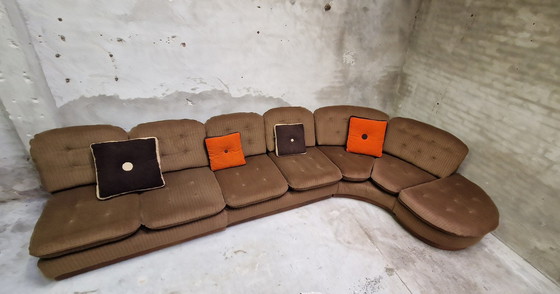 Image 1 of Modulares 70er-Jahre-Sofa aus Rippenstoff