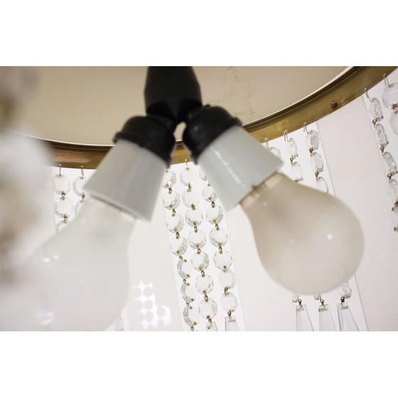 Image 1 of Vintage-Kronleuchter aus Kristall und Kunststoff von Jablonecke Sklarny, Tschechien 1970