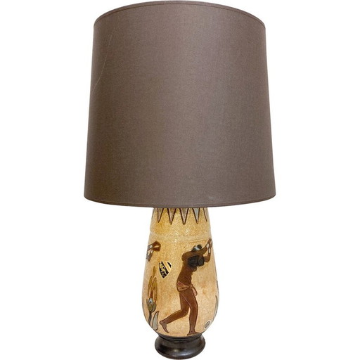 Vintage-Keramik-Tischlampe von Roger Guérin, Belgien