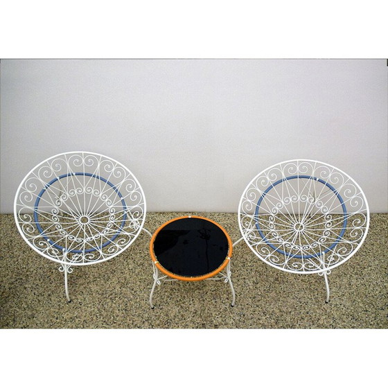 Image 1 of Vintage-Gartenset aus lackiertem Metall, 1960er Jahre