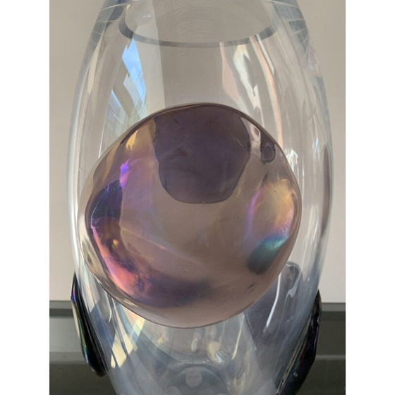 Image 1 of Paar Vintage-Vasen mit Parmapastillen aus Muranoglas von Costantini, 1990