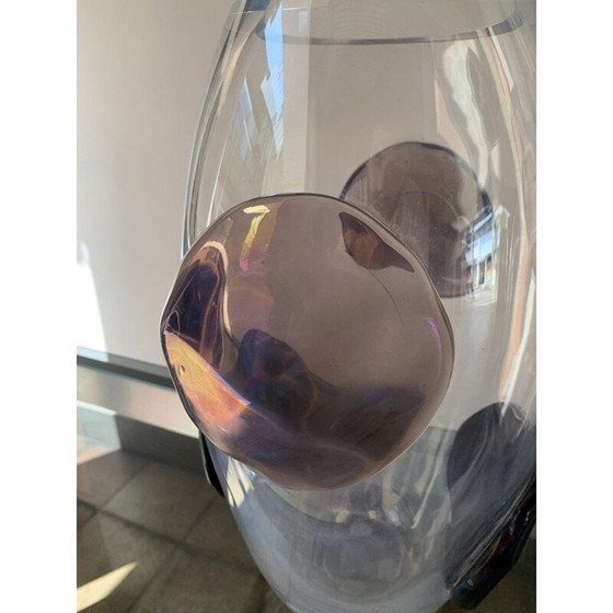 Image 1 of Paar Vintage-Vasen mit Parmapastillen aus Muranoglas von Costantini, 1990