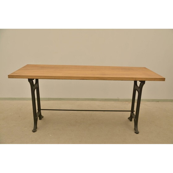 Image 1 of Industrielle Werkbank im Vintage-Stil aus Eichenholz und Eisen