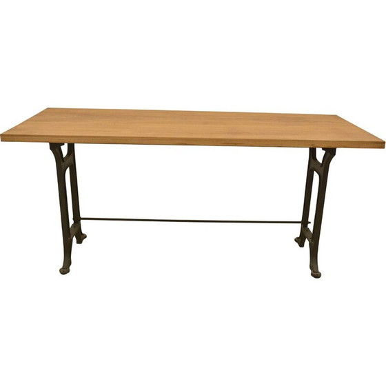 Image 1 of Industrielle Werkbank im Vintage-Stil aus Eichenholz und Eisen