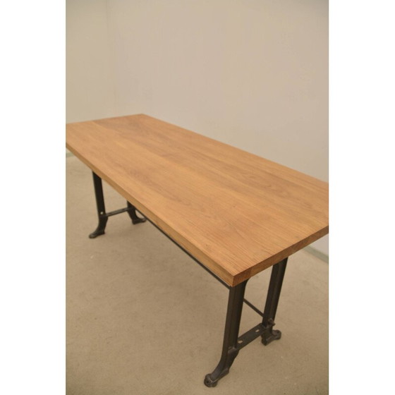 Image 1 of Industrielle Werkbank im Vintage-Stil aus Eichenholz und Eisen
