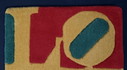 Robert Indiana: "Sommerliebe". Teppichboden.