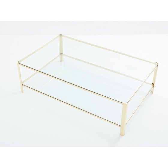 Image 1 of Vintage Couchtisch aus massiver Bronze von Jacques Théophile Lepelletier für Broncz, 1960